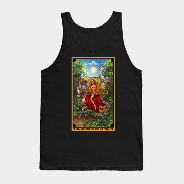 The Goddess Rhiannon The Sun Tarot Card Tank Top by TheGhoulishGarb